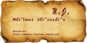 Méhesi Józsiás névjegykártya